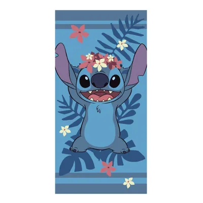 Produktbild von Disney Lilo und Stitch Wreath Badetuch, Strandtuch 70x140cm (Schnelltrocknend)
