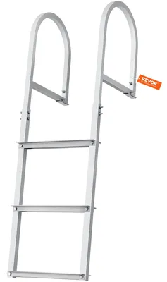 Obrázok produktu pre VEVOR prístavný rebrík 3 odnímateľné stupne 227 kg nosnosť, rebrík na pontónové lode z hliníkovej zliatiny s 8 cm širokým stupňom a protišmykovou gumovou podložkou, na nastupovanie do člnov/jazier/bazénov