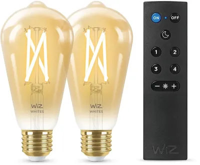 Obrázok produktu pre WiZ 8719514550155Z, Inteligentná žiarovka, Wi-Fi/Bluetooth, Jantár, LED, E27, ST64
