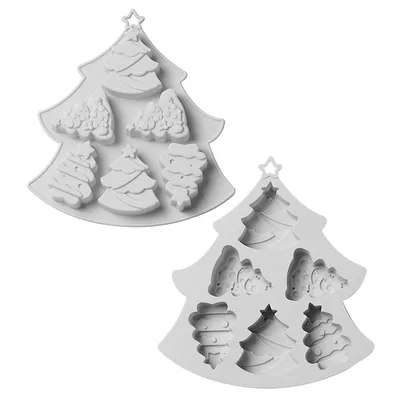Produktbild von Weihnachtsbaum Silikon Backform - Minicakes Kekse