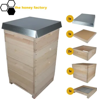 Produktbild von DNM 10 Bienenbeute 1,5er Zarge SET Paulownia Holz "DIE GROSSE" Bausatz Imkerei
