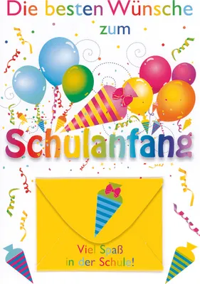Produktbild von Schulanfang - Geldkarte - Glückwunschkarte im Format 11,5 x 17 cm