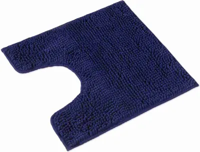 Produktbild von WohnDirect Badematte mit WC Ausschnitt PARIS Dunkelblau 45 x 45 cm MIT Ausschnitt