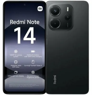 Produktbild von Xiaomi Redmi Note 14 Smartphones Octa Core 6 GB RAM 128 GB Schwarz 6,67"