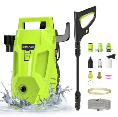 Produktbild von Elektrischer Hochdruckreiniger - 2300W Hochdruckreiniger - 2050 PSI, 6 l/min Fördermenge, 7 m Schlauch, Verstellbare 1–180° Düse, Reinigungsmitteltank, EU-Stecker