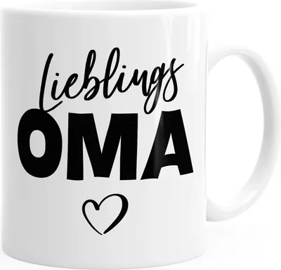 Produktbild von Lieblings-Oma Kaffeetasse Geschenk MoonWorks® weiß unisize