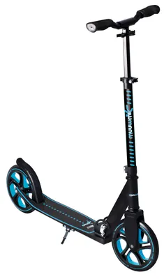 Image de muuwmi Aluminium Scooter Pro – Trottinette, 215 mm, ABEC 7, e GS, réglable en hauteur, plateau XL, guidon BMX, bleu