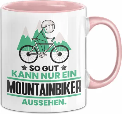 Produktbild von Mountainbiker Geschenk Tasse So Gut Kann Nur Ein Mountainbiker Aussehen Geschenkidee Kaffee-Becher (Rosa)