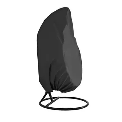 Produktbild von Terrasse Haengesessel Cover Outdoor Egg Chair Cover Durable Wasserdichte Schaukelstuhl Staubschutz Schwarz, S Groesse 115 * 190cm