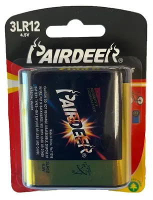 Image de Batterie alcaline 3LR12, modèle "Flachmann" (1 blister), conçue pour offrir une alimentation fiable et durable
