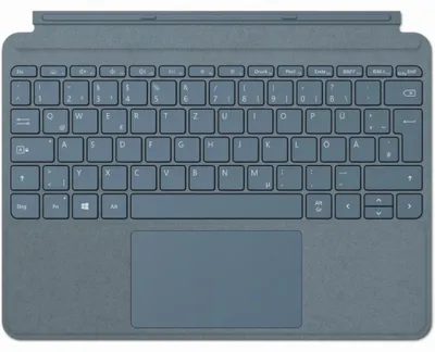 Produktbild von Microsoft Go Type Cover, QWERTZ, Touchpad, Blau, 248 x 190 x 4,6 mm, 245 g, Mini