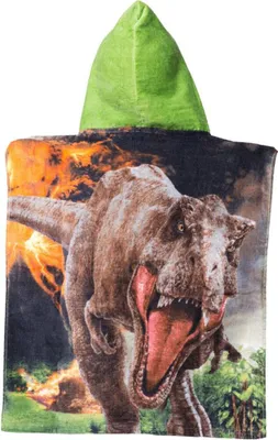 Produktbild von Jurassic World Badeponcho für Kinder Hochwertiger Frottee aus 100 % Baumwolle