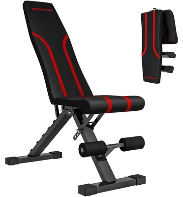 Produktbild von Klappbare Workout-Bank, 6-stufige Rückenlehne, 4-stufiger Sitz, für Heimfitness