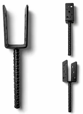 Obrázek produktu pro TORVON Držák sloupů – Černý – 100 × 50 × 45 × 3,5 mm – 1 kus, Obrázek vytvořený pomocí AI