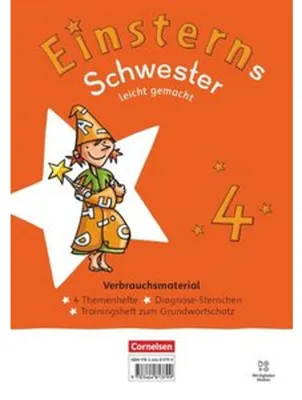 Immagine prodotto di Einsterns Schwester Leicht gemacht 04 - Neubearbeitung 2022 - Themenhefte 1-4, Training Grundwortschatz und Diagnoseheft - Verbrauchsmaterial