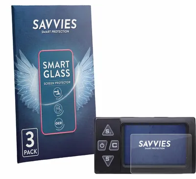 Produktbild von 3x Savvies Schutzglas Folie für Buachois Bike Computer 9H Panzer Schutzfolie Glas Displayschutz klar transparent