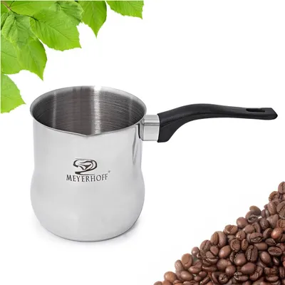 Zdjęcie produktu dla Tygielek do Parzenia Kawy Mleka Zaparzacz Stal Nierdzewna Garnek 800ml