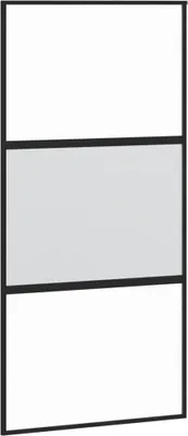 Obrázok produktu pre vidaXL Posuvné dvere čierne 102,5x205 cm z tvrdeného skla a hliníka