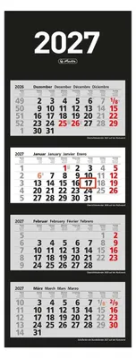 Produktbild von Herlitz 4-Monats-Wandkalender 2027