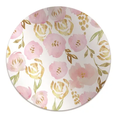 Produktbild von Rundmatte - Stuhlunterlage Bürostuhlunterlage - Rund Ø 100 cm - Bodenmatte - Fußmatte - Blumen. Sehr