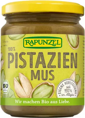 Produktbild von Rapunzel Pistazienmus 250 g, 250 g, Behälter, Braun, PISTAZIEN* geröstet * = Zutaten aus ökol. Landbau ** = Zutaten aus biol.dynamischem Anbau, 616 kcal, 2549 kJ