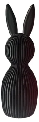 Produktbild von 1/2 Stück Osterhasenfigur, 3D-gedruckte gerippte Hasenstatue, Skulptur, Dekoration für Zuhause, Büro, Feiertage, Party, Tischdekoration