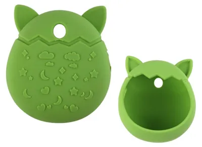 Produktbild von Leantoys Tamagotchi-Hülle, grüne Silikonhülle