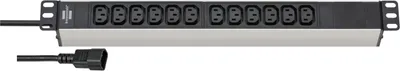 Produktbild von Brennenstuhl 1390007112, 2 m, Drinnen, C13-Koppler, IP20, Schwarz, Silber, 12 AC-Ausgänge