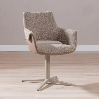 Produktbild von Bronx71 Esszimmerstuhl Jules drehbar Bouclé braun