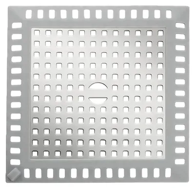Produktbild von Quadrat Abflussschutz, Edelstahl Abflussgitter,Abflusssieb Dusche, Waschbecken Sieb Sieb für Spülbecken,12.5 x 12.5 cm(Silberner)