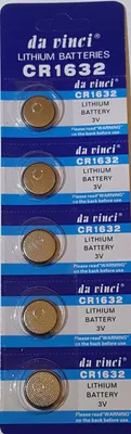 Produktbild von 5 x 3V Lithium Batterie CR 1632 Knopfzelle CR1632