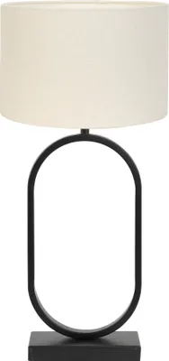 Produktbild von Light & Living - Tischlampe Jamiri/Livigno - Schwarz/Protein - Ø30x67cm Tischlampe - Nachttischlampe, Wohnzimmer, Schlafzimmer