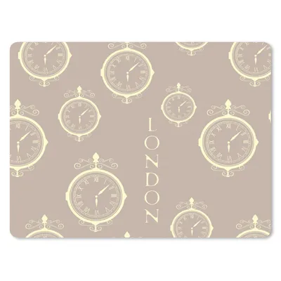Produktbild von MuchoWow® Mauspad Mousepad London - Uhr - Muster - Vintage 23x19 cm - Mousepads - Maus Mat - Pad - Mausunterlage - Schreibtischunterlage - Mauspad