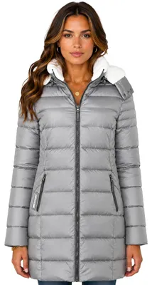 Imagen del producto de Geographical Norway. Parka para mujer, modelo CARENNE, color gris claro, talla S, referencia WZ5513F/GN-LIGHT GREY
