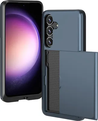 Image de imoshion Coque arrière avec porte-cartes pour le Samsung Galaxy S24 - Bleu foncé
