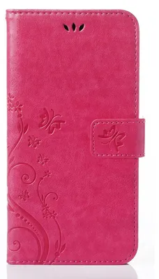 Produktbild von Handy Tasche für Samsung Galaxy S23  Schutz Hülle Handyhülle mit Blumenmuster Klapp Hülle mit Standfunktion und Kartenfächer Pink