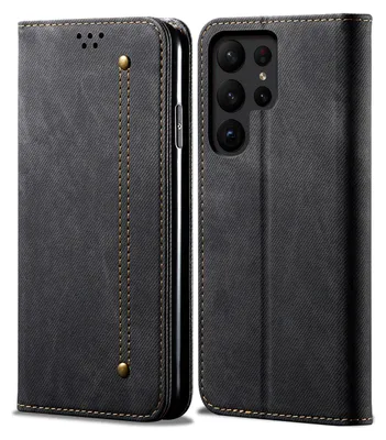 Produktbild von Galaxy S25 Ultra Hülle, Leder Brieftasche Flip Bookstyle Schutzhülle mit Standfunktion für Samsung Galaxy S25 Ultra Schwarz