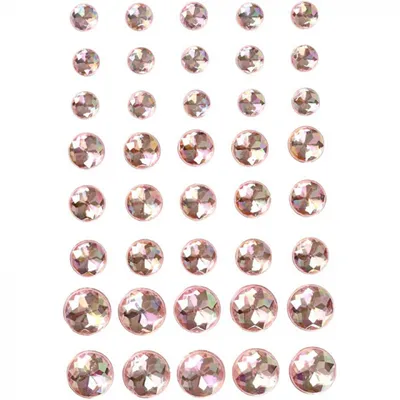 Image de strass roses 6 + 8 + 10 mm 40 pièces