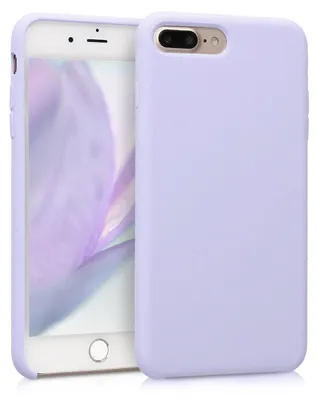 Produktbild von kwmobile Handyhülle für Apple iPhone 7 Plus / iPhone 8 Plus Hülle - Case Silikon - Kabelloses Laden - Schutzhülle Cover in Pastell Lavendel