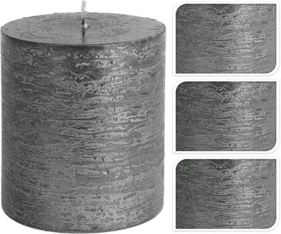 Obrázek produktu pro Koopman International b.v. Svíčka stříbrná metalíza  10 cm