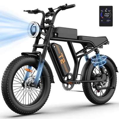 Obrázok produktu pre 20 * 4" elektrobicykle Fat-Tire pre dospelých, E Bike s 48V 15,6Ah batériou, dojazd 120 km, farebný LCD displej, funkcia All Terrain