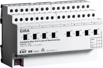 Produktbild von GIRA Schaltaktor 8-fach 16A 104600 KNX/EIB REG C-Last