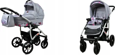 Produktbild von BabyLux® Largo | 2in1 Kinderwagen Set | Pink Owl | Kombikinderwagen | Kinderwagenset | Buggy + B