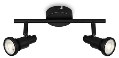 Produktbild von LED Spotleuchte, schwarz, 2xLED/GU10/4,8W