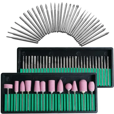 Produktbild von 54 Stück Bits für Nagelfräser Maniküre Bits Professioneller Nagelfräser Aufsätze Aus Entfernen Gel Acryl Nagelhaut Nagelbohrer für Maniküre Pediküre