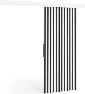 Produktbild von VIKK, Schiebetür Hall, Komplettset mit Tür, Schiebetüren, H 205cm, B 76cm, Schwarz