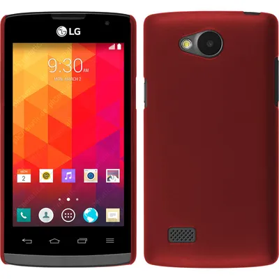 Produktbild von PhoneNatic Case kompatibel mit LG Joy - Hülle rot gummiert Hard-case + 2 Schutzfolien