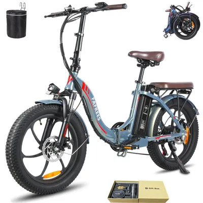 Produktbild von E-bike klapprad Rostfreie Aluminiumlegierung 36 V 18 Ah 648 Wh bis zu 120 -150 km Wasserdicht IPX5 20 zoll 7 Gang, Grün