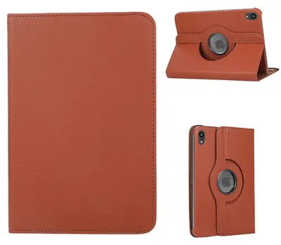 Immagine prodotto di Per Apple iPad Mini 2024 8,3" / Mini 6 2021 Custodia in Pelle finta con rotazione a 360° Marrone