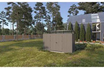 Produktbild von Gartenhaus Konsta 11x7 WPC 364,5 x 226,7 cm hellgrau